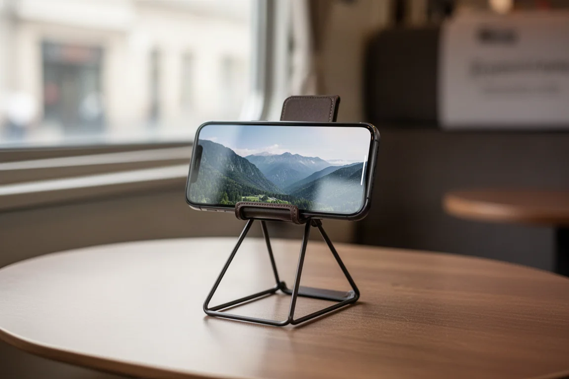 Kurkentrekker met houten handvatten ligt naast een wijnfles op een tafel