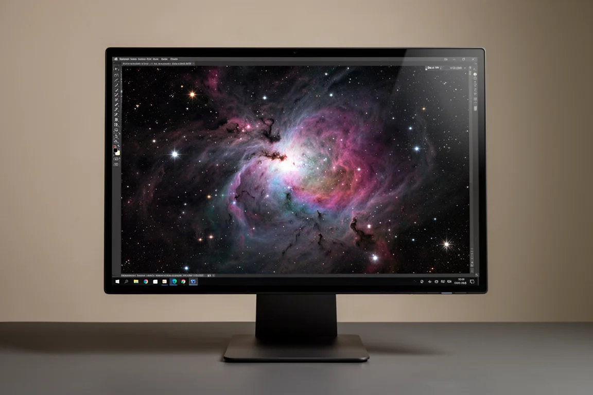 Finales bearbeitetes Deep-Sky-Bild eines Nebels im Vollbildmodus