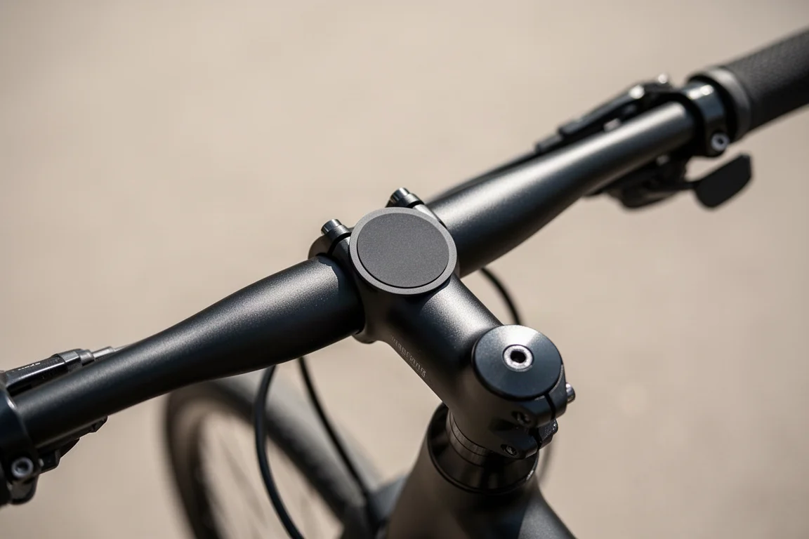Mehrere Fahrrad-Handyhalterungen auf einer Werkbank mit Werkzeug ausgelegt