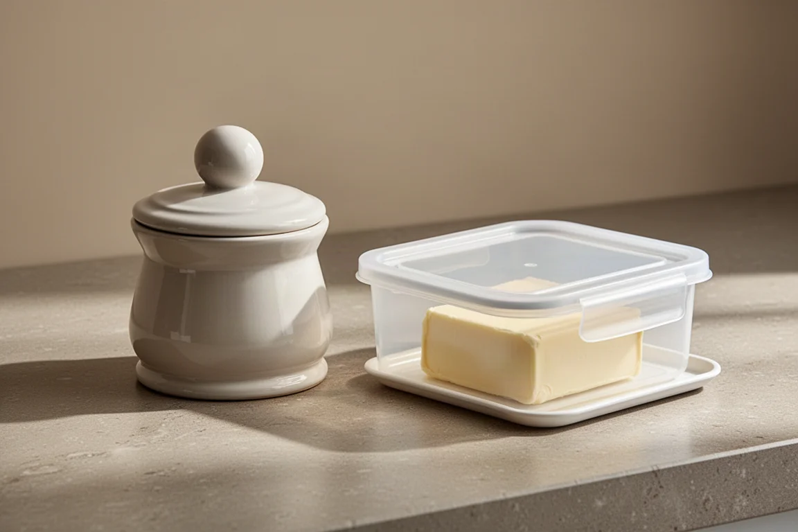 Mejor almacenamiento de mantequilla 2026: una butter bell y un recipiente para nevera que mantuvieron la mantequilla fresca más tiempo imagen de portada