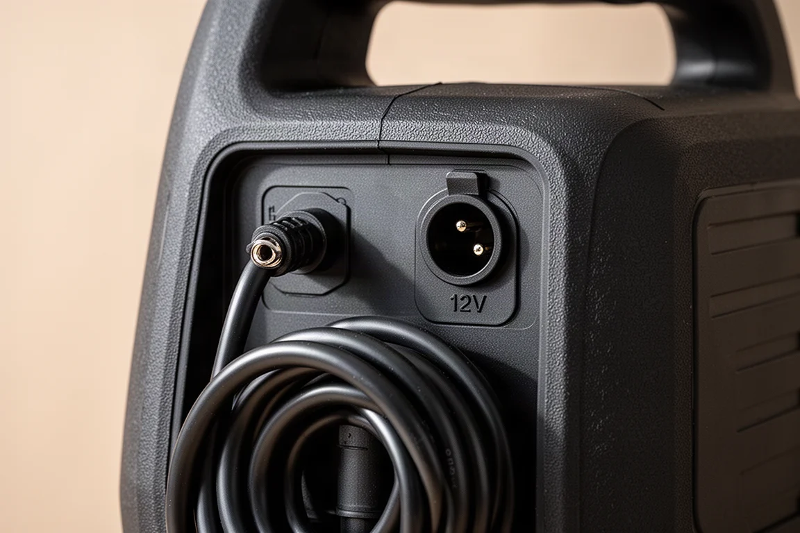 充氣泵機背展示 12V 輔助電源連接埠