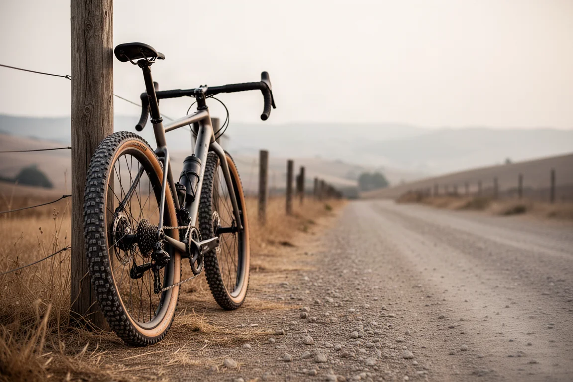 Composição plana de itens essenciais de ciclismo, incluindo trava, lanterna traseira, pedais e ciclocomputador