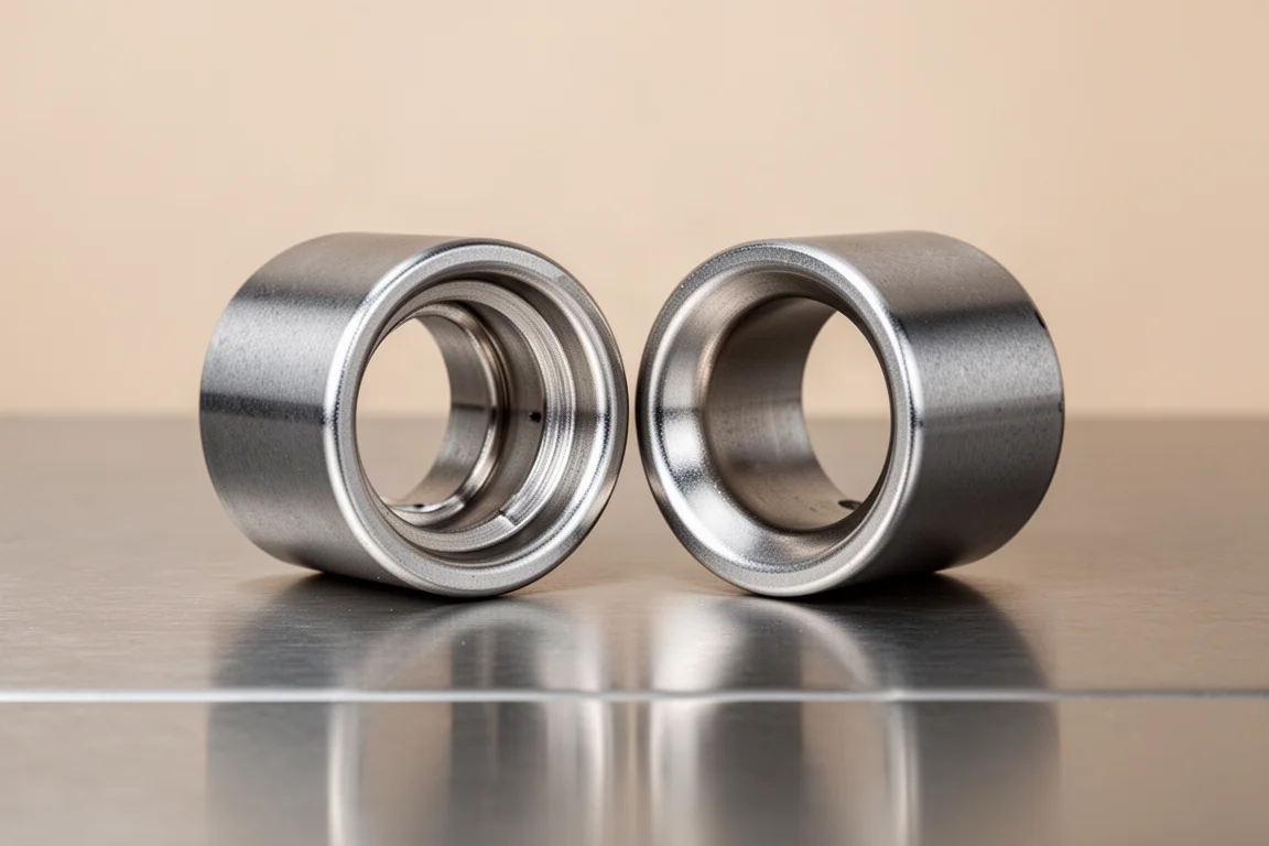 Two sockets of different depth placed nose to nose showing the difference