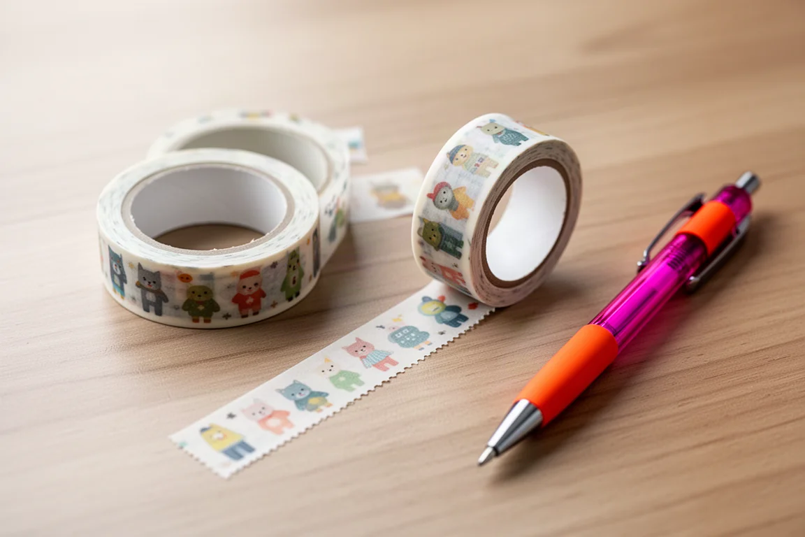Washi tape a fantasia che si strappa in modo pulito lungo le microperforazioni