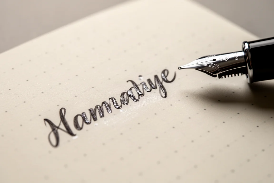 Close-up of dotted notebook paper showing ink shading and sheen