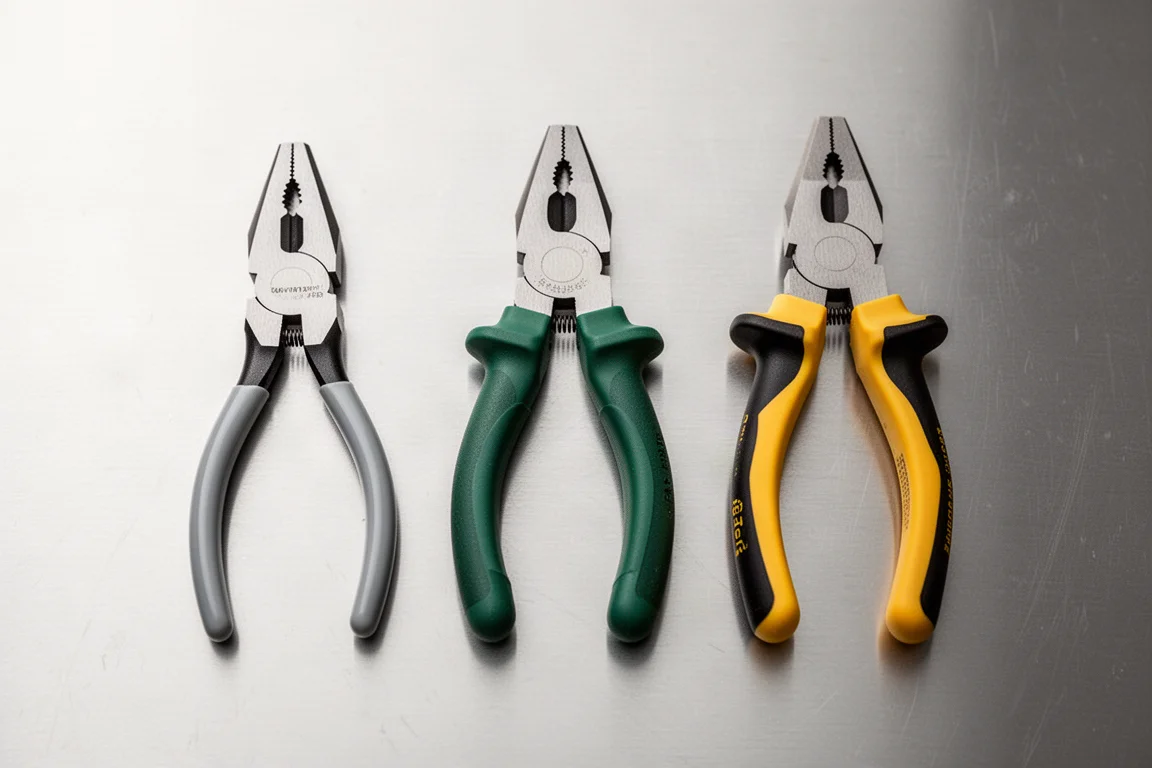 Hands using pliers to grip a stripped screw head