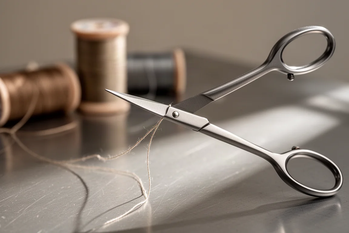 Ciseaux de précision de type montage de mouche coupant du fil de près