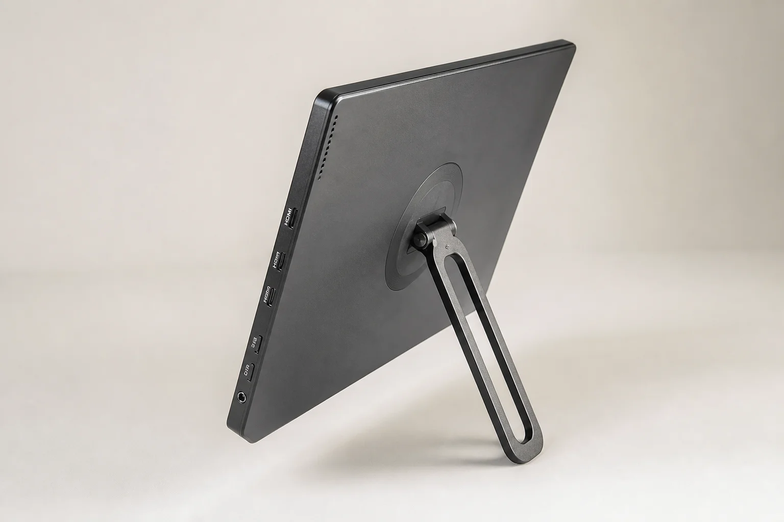 Monitor portatile wireless montato su supporto con funzionalità di connettività