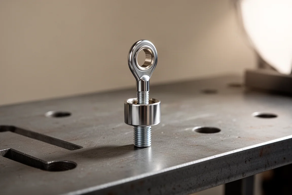 Spinner mounted on a socket driving a fastener on a workbench
