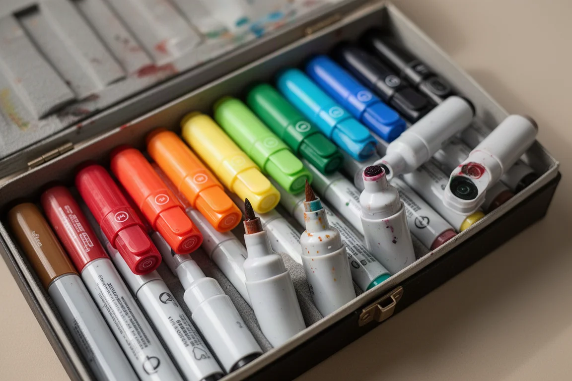 Open coloring book showing detailed tiny-world illustrations