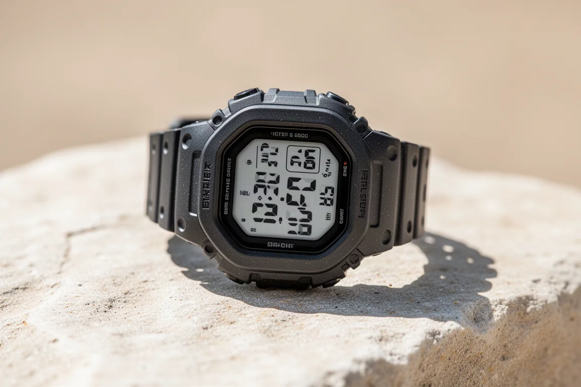 Écran d'une montre de sport GPS robuste lisible en plein soleil direct