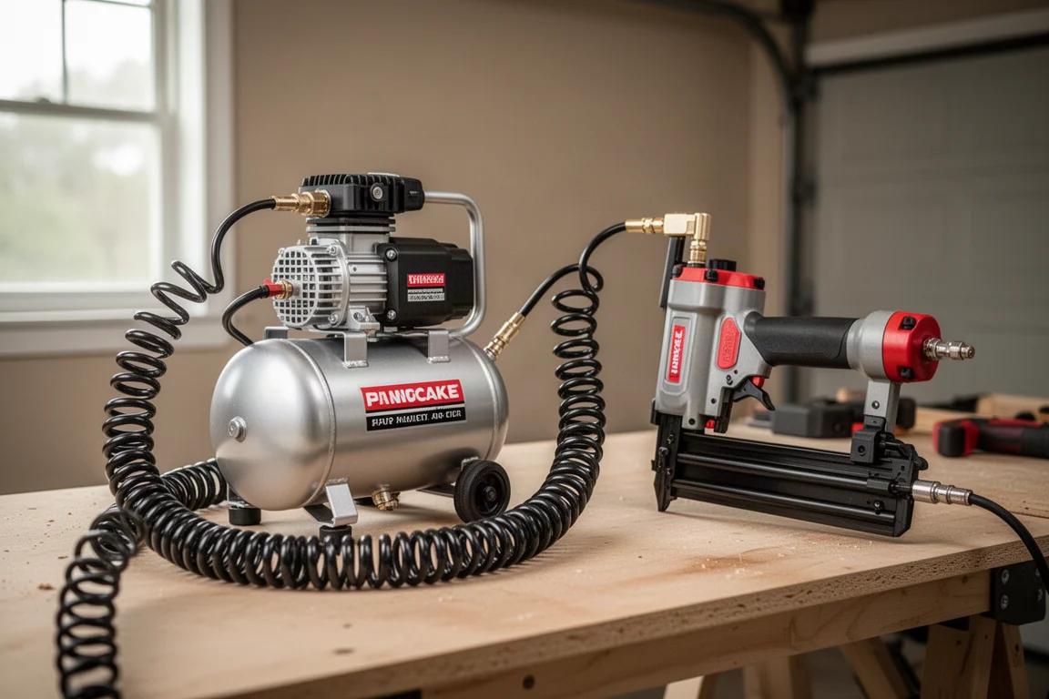 Spann-Arbeitshalter hält ein Werkstück sicher auf einer Werkbank