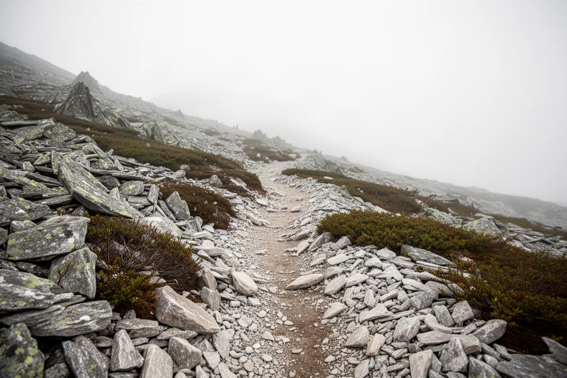 Trailrunning-Schuh auf einer Holzfläche mit sichtbarer herausnehmbarer Mittelsohlenplatte
