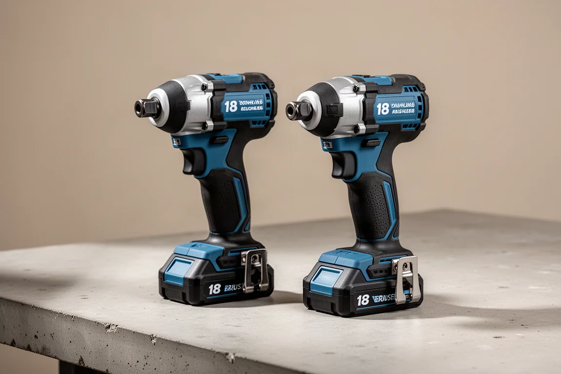 Duas ferramentas de impacto Bosch Brushless Freak lado a lado sobre uma superfície de concreto