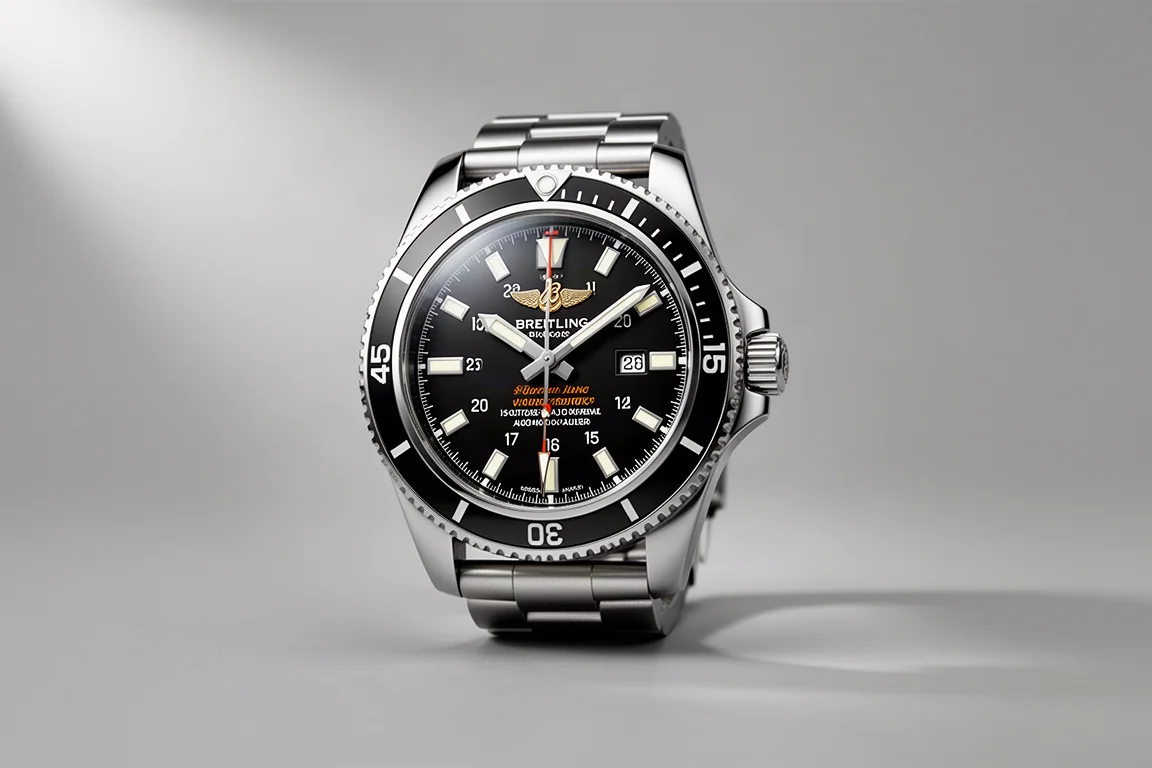 一系列經典潛水錶，包括Rolex Submariner、Blancpain Fifty Fathoms和Omega Seamaster，陳列在深色石板表面上