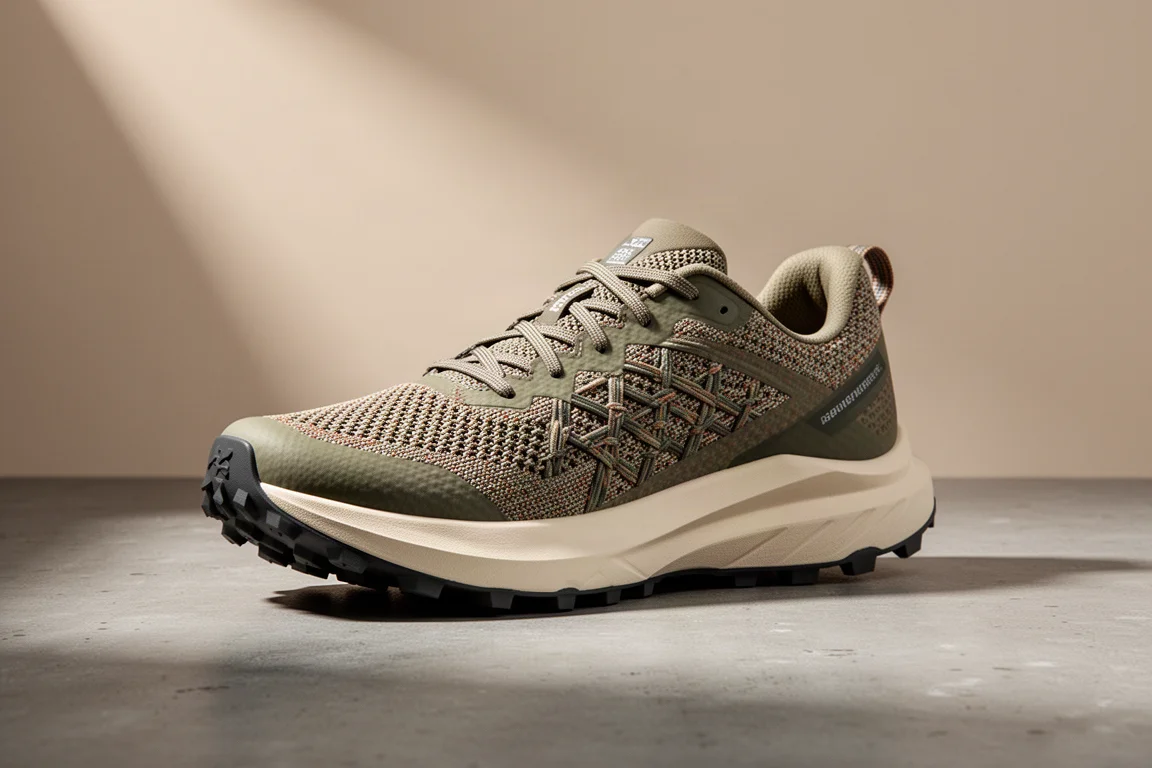 Brooks Cascadia Elite 越野跑鞋置於水泥地面上