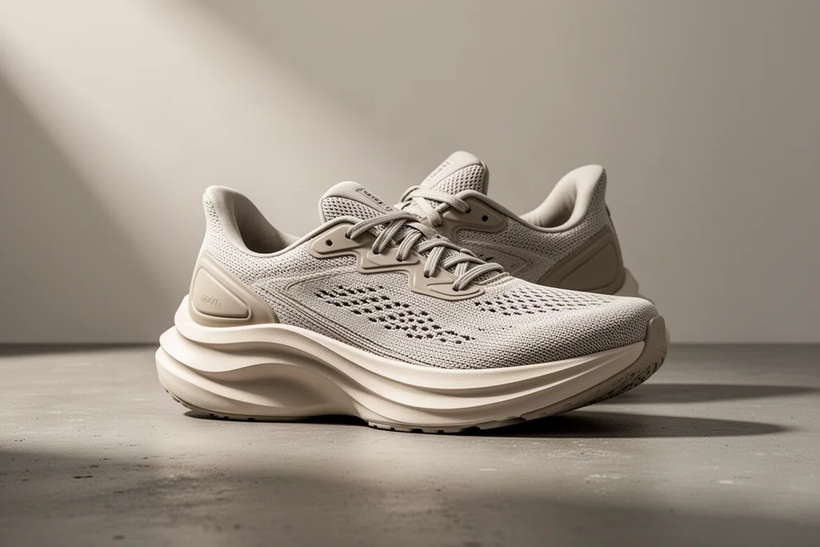 Brooks Ghost 17 running shoe at a three-quarter angle on a concrete surface