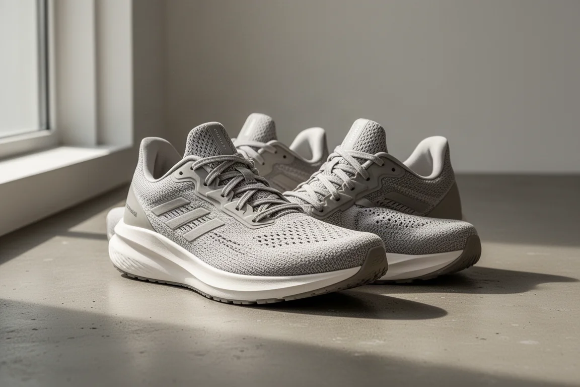 Coppia di scarpe da running ammortizzate per allenamento quotidiano su una superficie di cemento