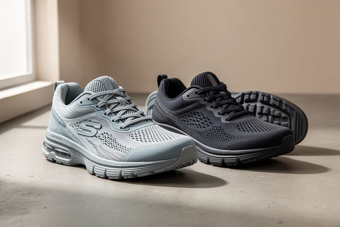 Brooks Ghost 18 與 Nike Pegasus 42 慢跑鞋並排放在水泥地上