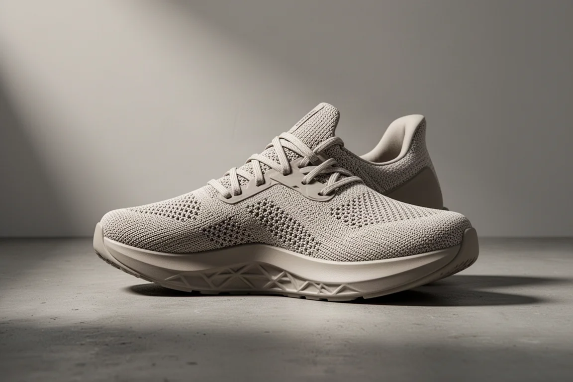 Brooks Ghost Amp running shoe on a matte concrete surface