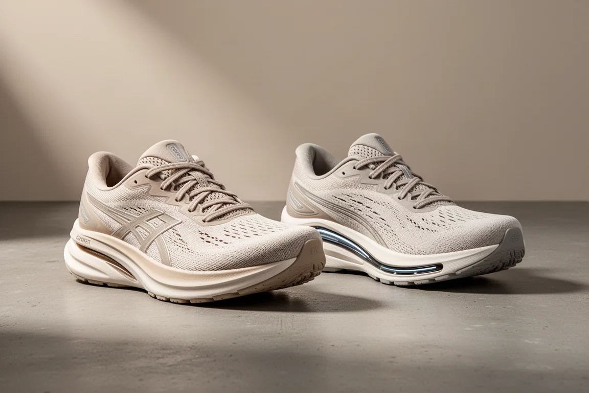 Brooks Glycerin 20 and GTS 20 running shoes side by side on concrete
