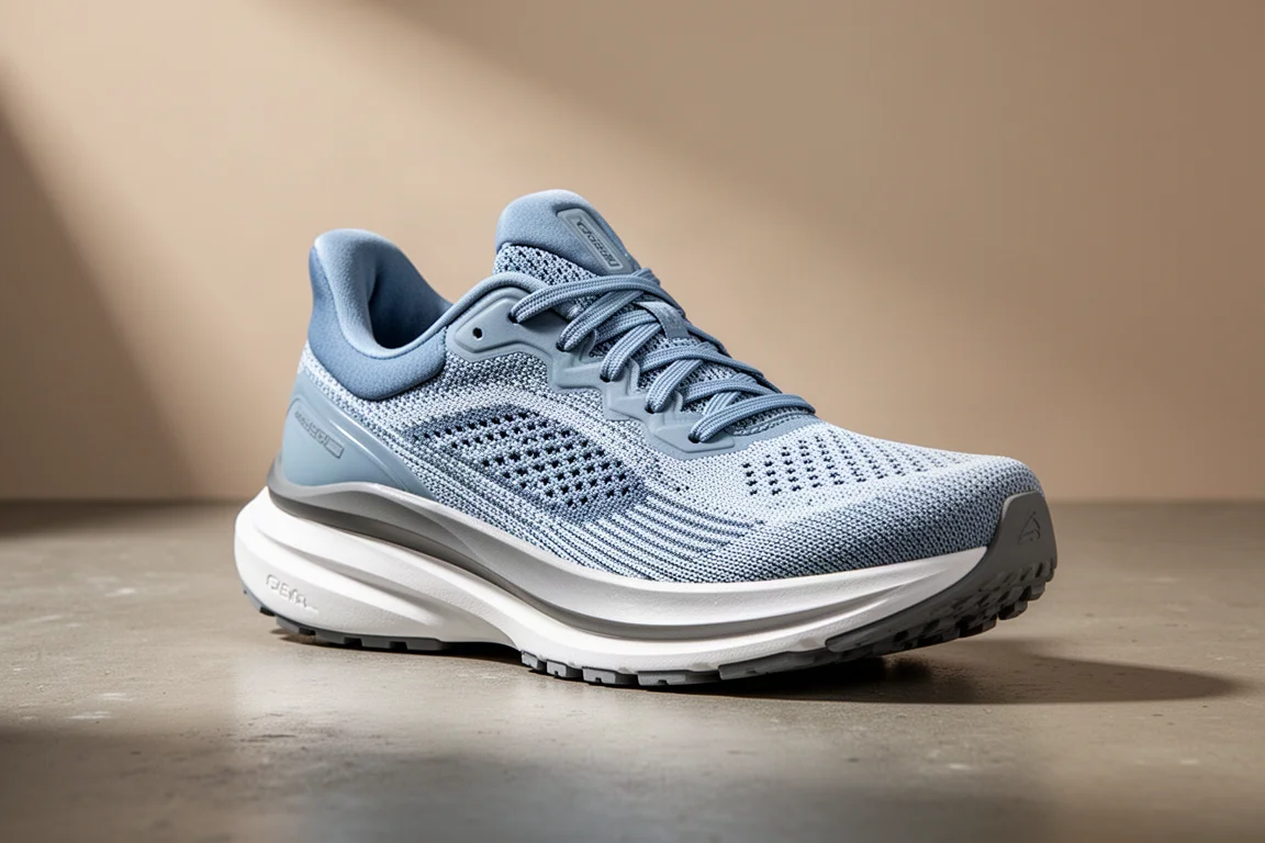 Brooks Glycerin 21 cushioned running shoe on a concrete surface