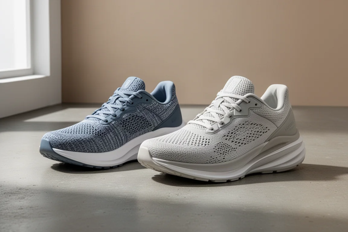 Brooks Glycerin 22 and Saucony Triumph 22 running shoes side by side