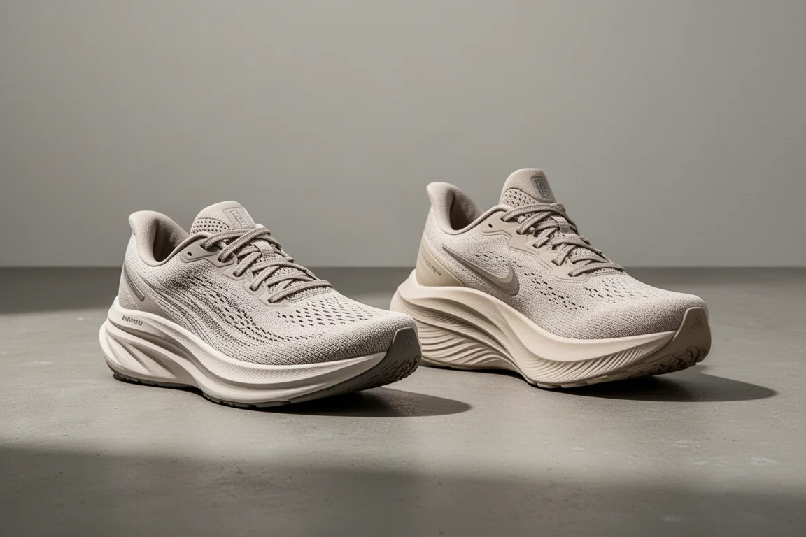Brooks Glycerin 23 and Glycerin Max 2 running shoes side by side on concrete