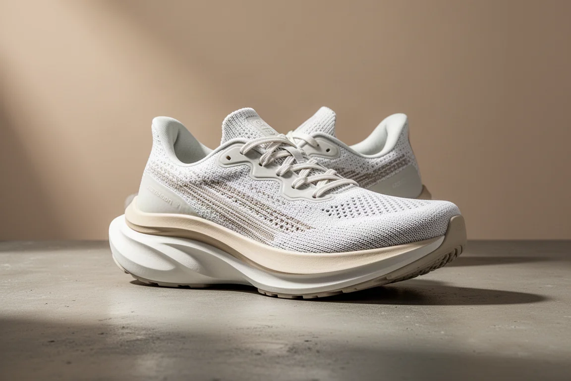 Brooks Glycerin Max 2 white max-cushion running shoe on concrete surface