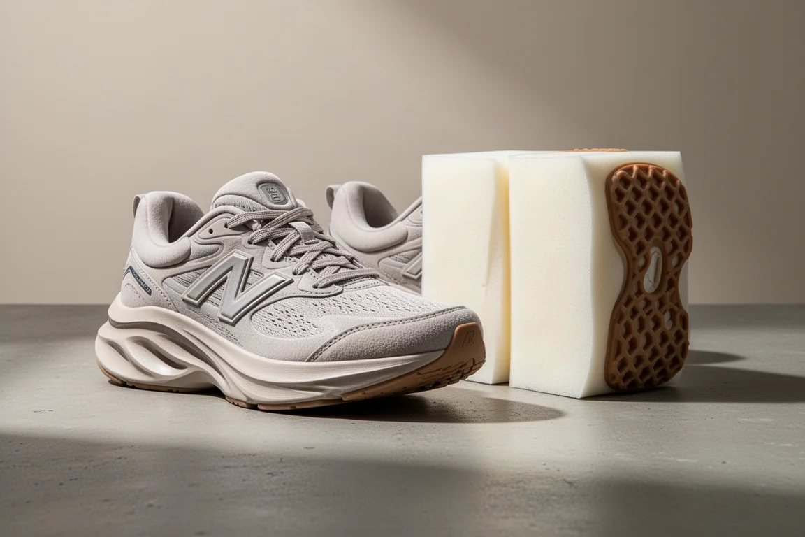 Brooks Glycerin Max 2 and Nike Vomero Plus running shoes side by side on concrete