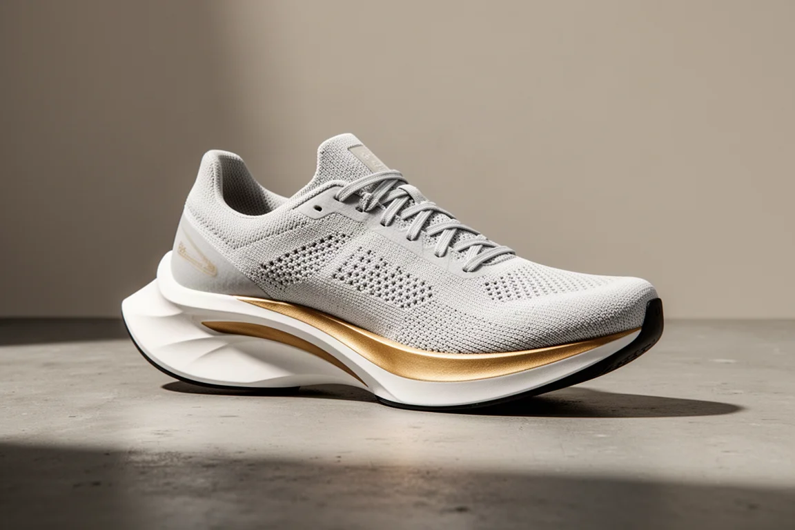 Par de zapatillas de competición con placa de carbono Brooks Hyperion Elite 6 sobre una superficie de hormigón