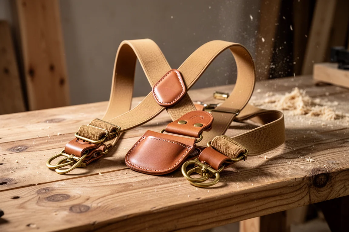 Buck and Billy Ray Smith Y-Back Leather Suspenders product image