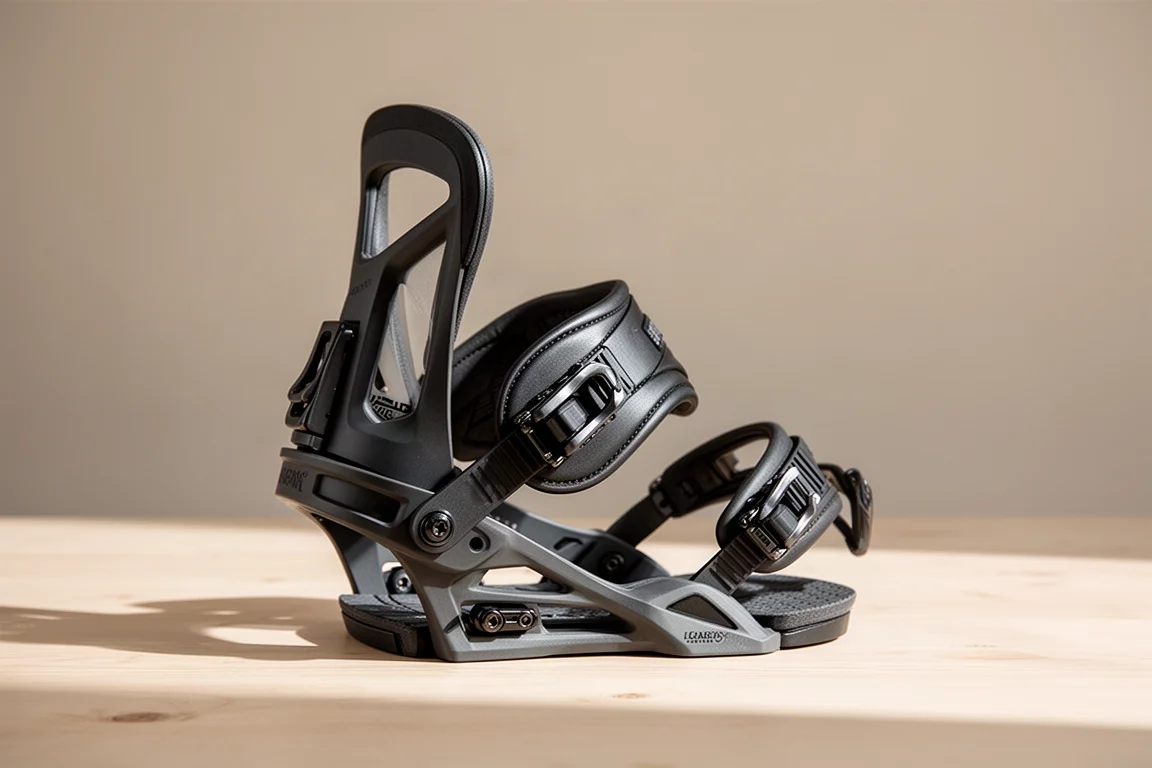 Burton Step-On splitboard binding on a light wooden surface