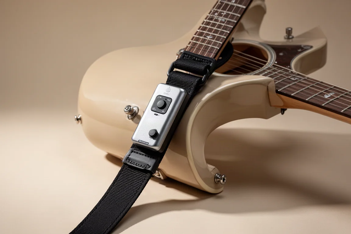 Casio Dimension Shifter 表情控制器安裝在吉他背帶與吉他琴身之間