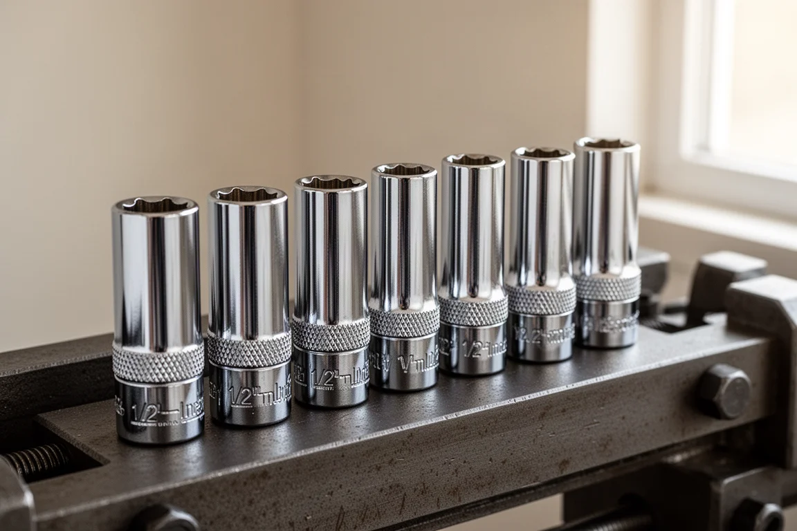 Cat 1/2-inch Deep Chrome Socket Set (194-3576) product image