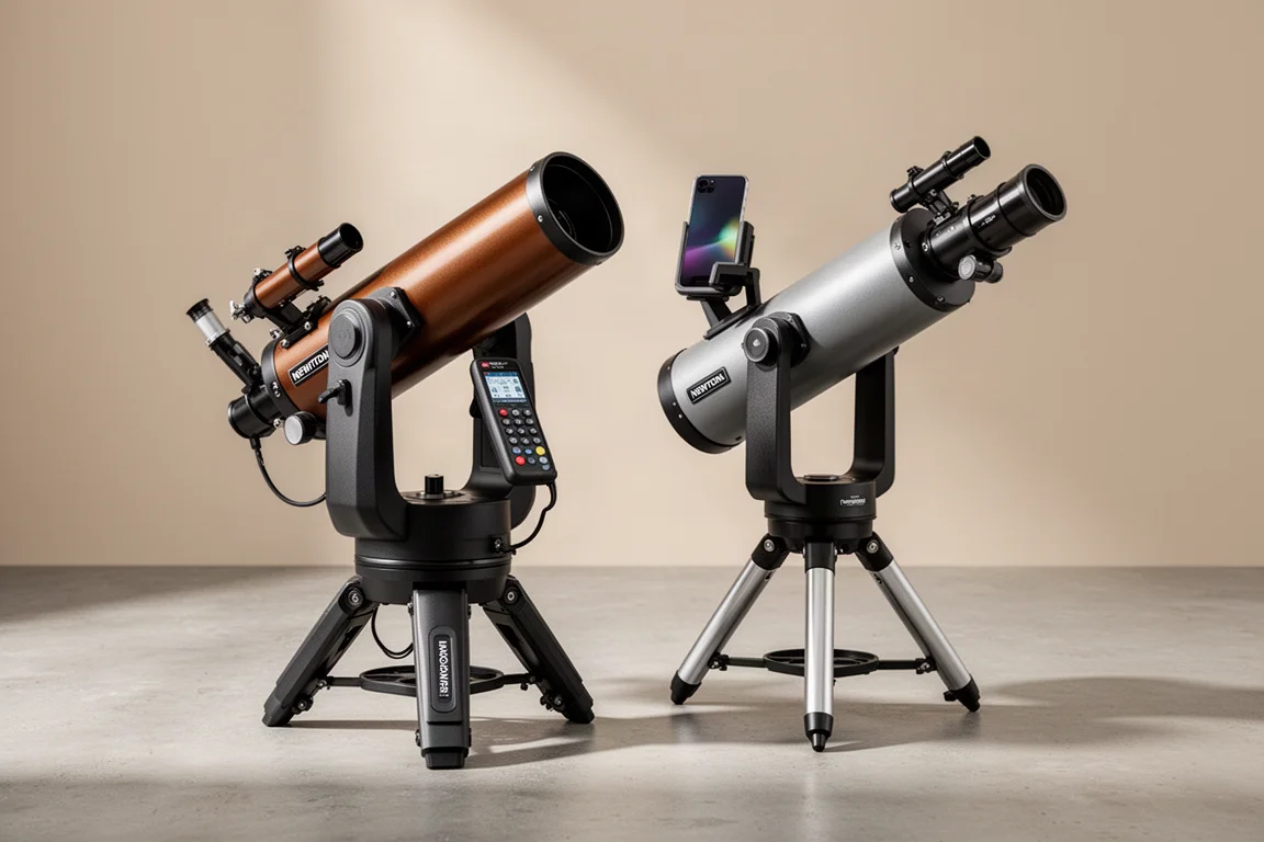 Celestron NexStar 130 SLT 與 StarSense Explorer 130DX 望遠鏡並排比較