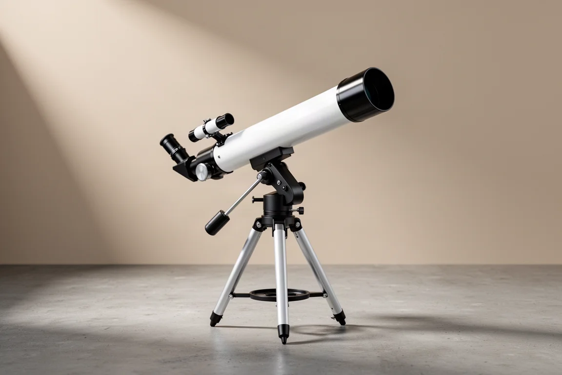 架設在地平經緯儀上的 Celestron PowerSeeker 60 折射式望遠鏡
