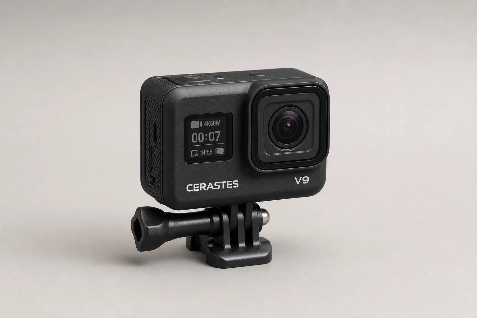 SJCAM SJ11 Active Action-Kamera mit zwei Displays auf einer Betonoberfläche