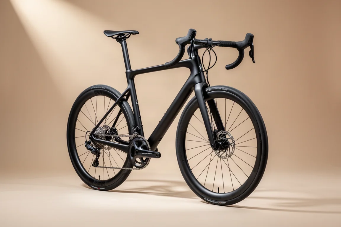 Lichte carbon racefiets Cervélo R5 in studio-opstelling