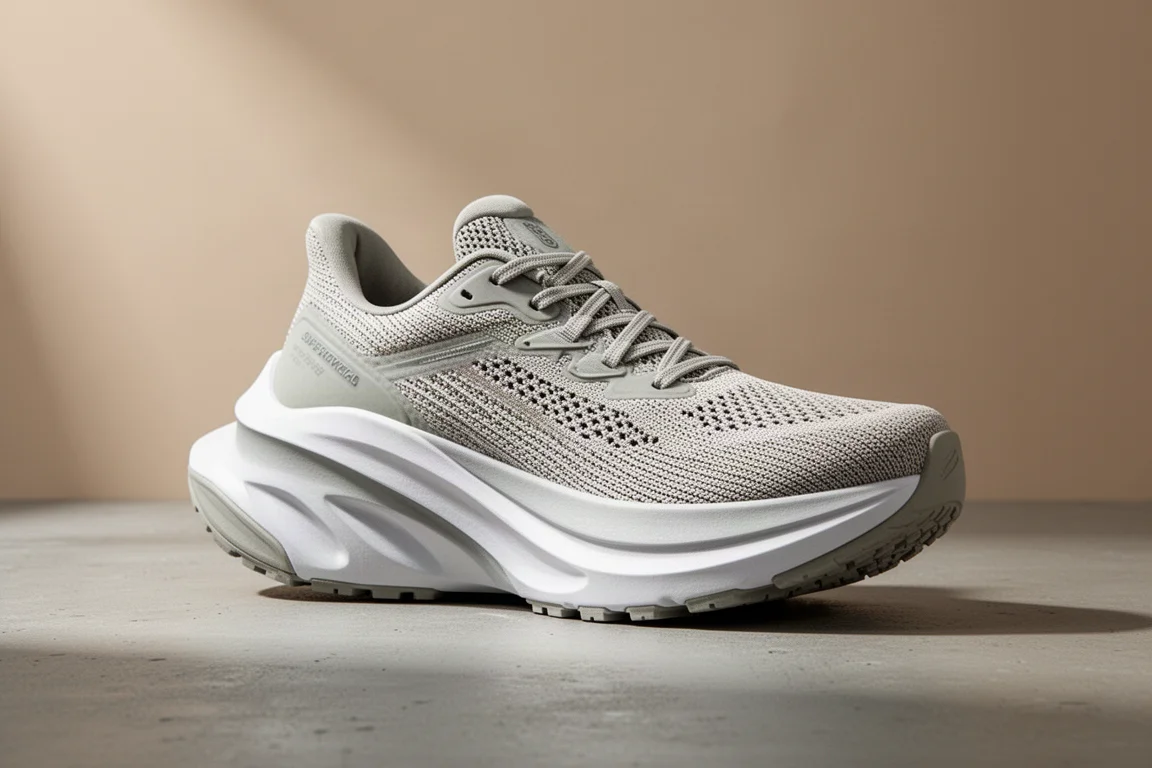 Chowen Ley 2.0 running shoe with thick white foam midsole on concrete