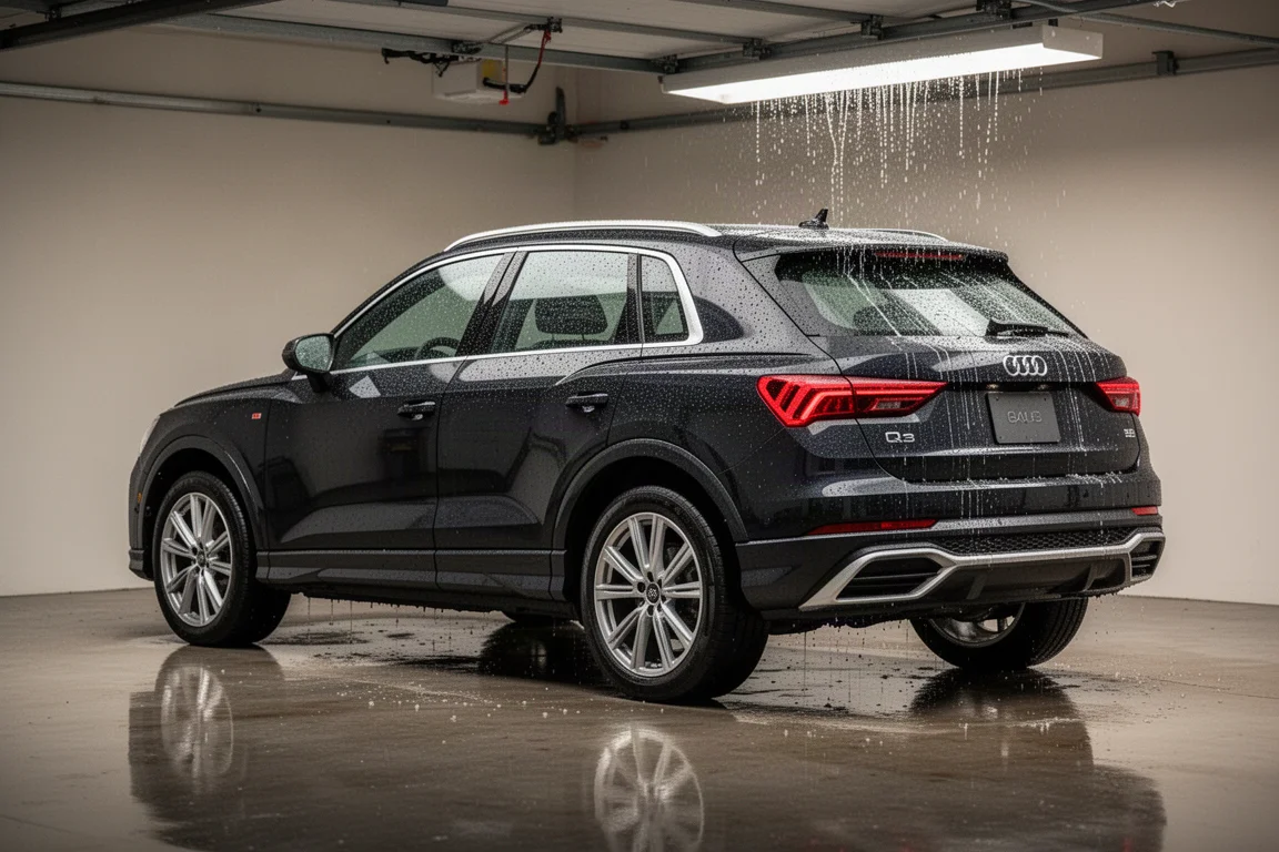 2025年Audi Q3後窗水流成膜滑落
