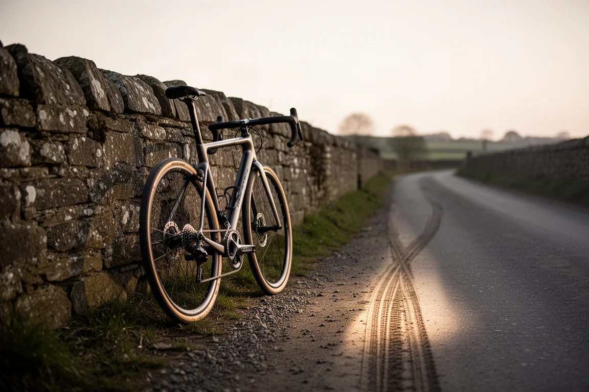 Integrierter Gravelbike-Lenker und Vorbau von oben gesehen