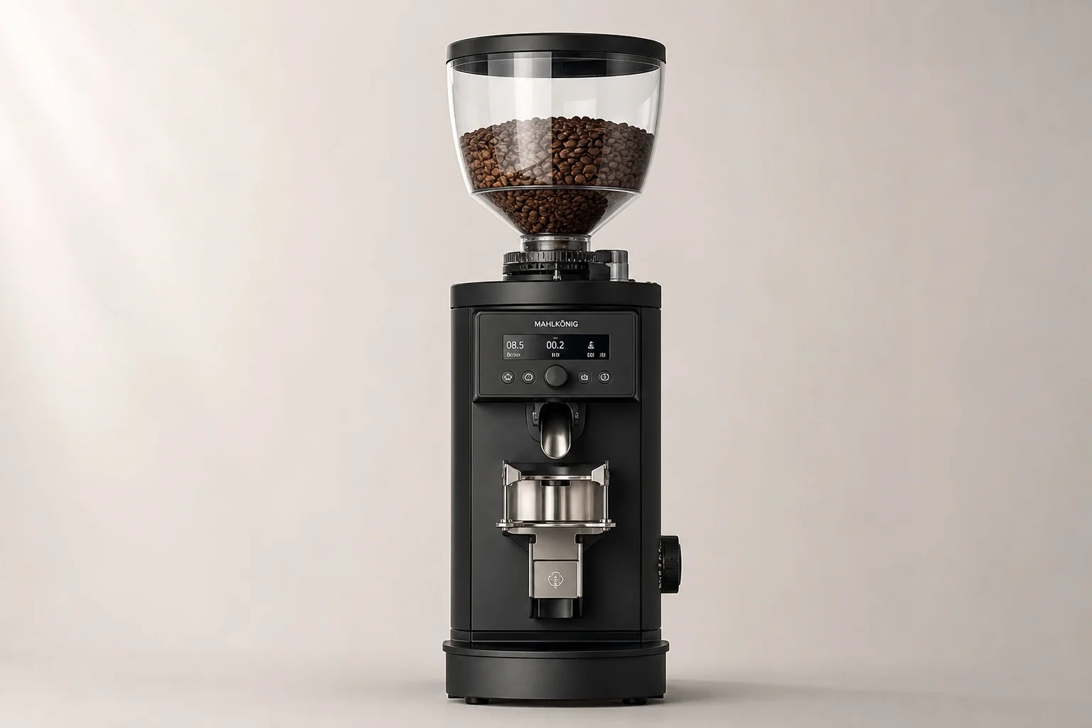 放置於木質吧台上的專業行動咖啡車，配備 Espresso 咖啡機與磨豆機