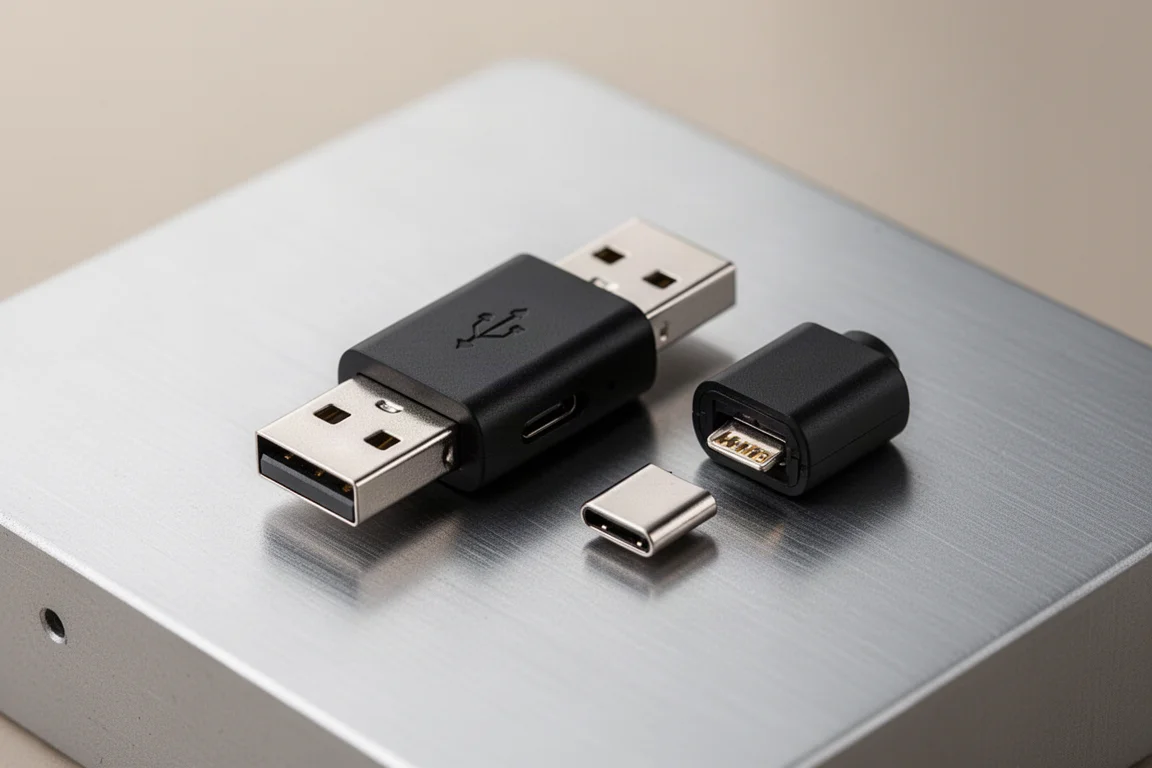 Kabelloser Gaming-Headset-Dongle mit USB-A- und USB-C-Adapter