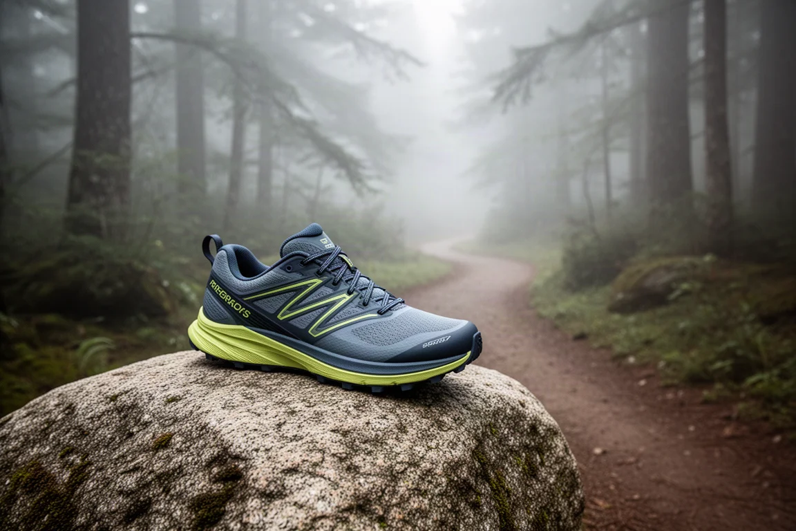 Suola hybrid di una scarpa da running usurata dopo chilometri su terreni misti