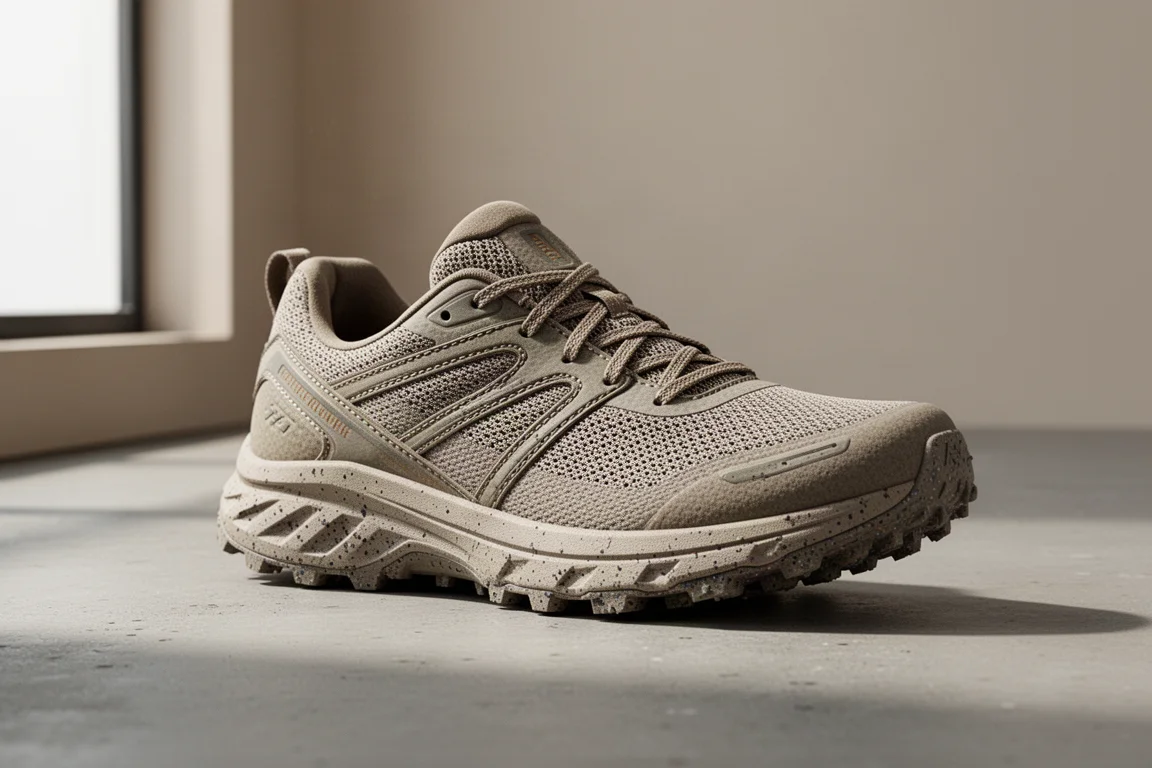 Craft Explore 2 Gravel-Laufschuh in Dreiviertelansicht auf Beton