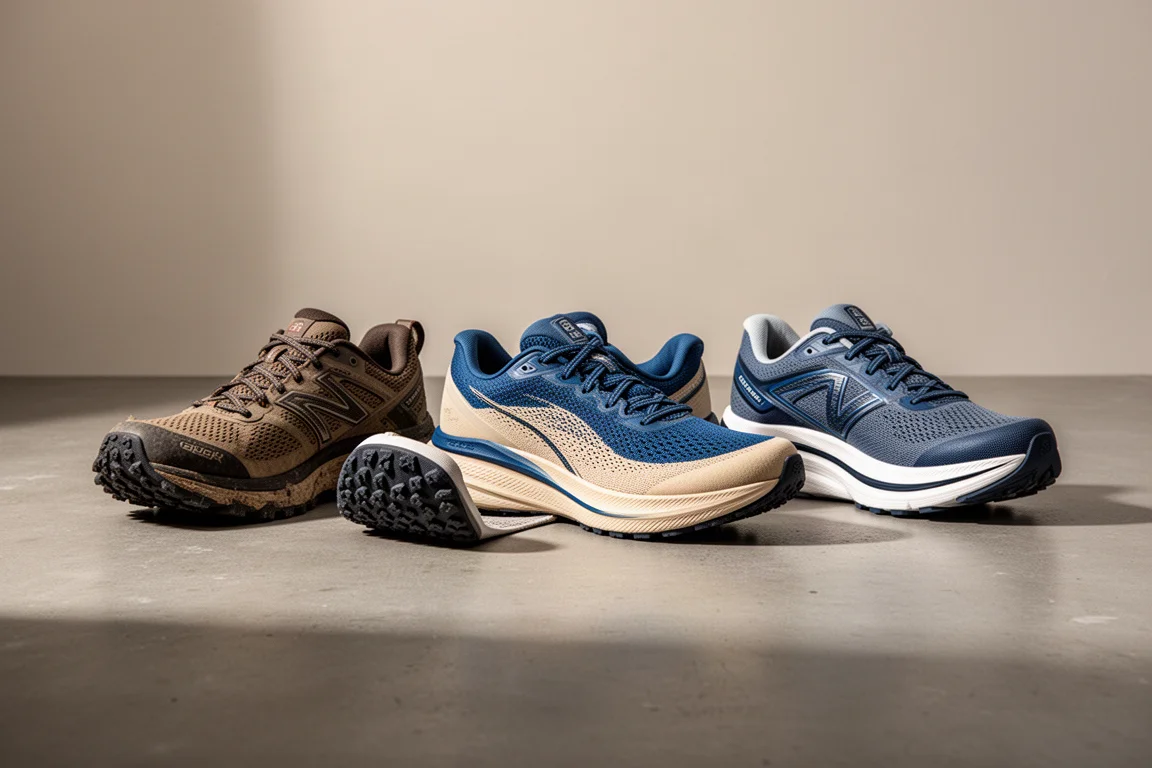 Drei Craft-Laufschuhe: Trail-, Gravel- und High-Stack-Straßenmodelle auf Beton