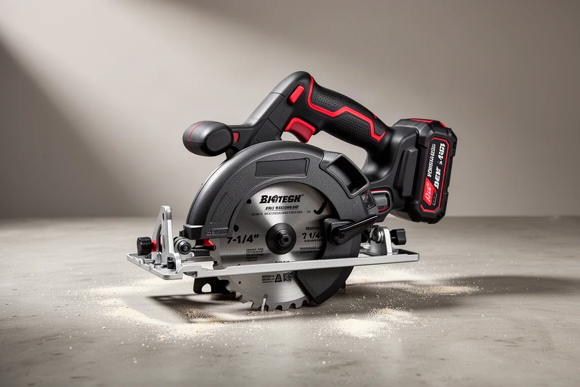 Craftsman RP 20V 7-1/4 inch circular saw on a concrete workshop surface