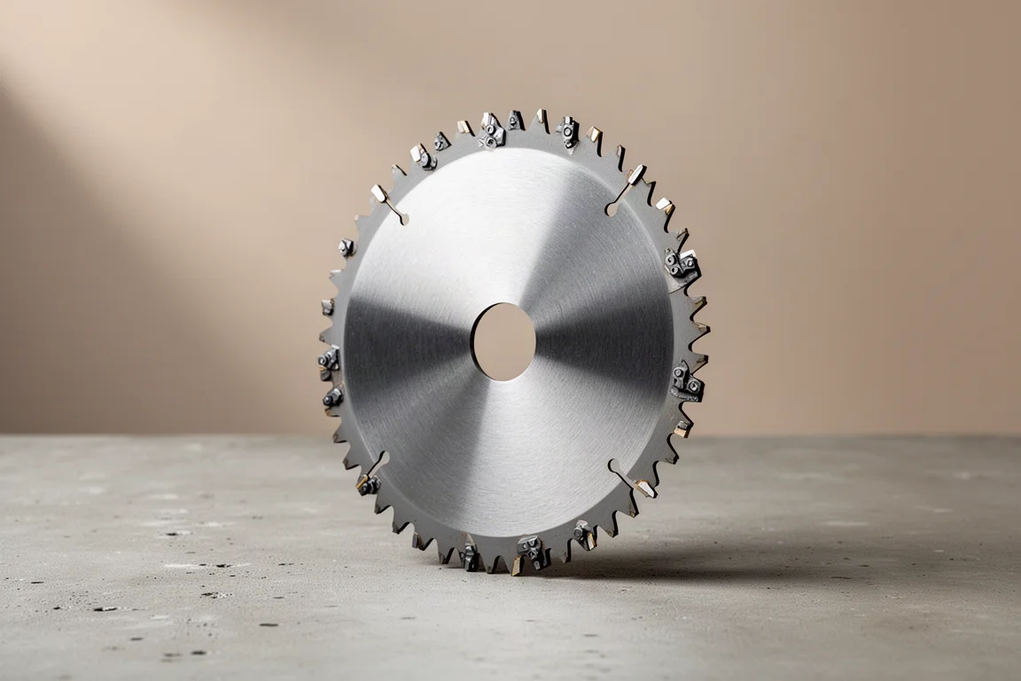 Crescent Nail Slicer framing saw blade with carbide teeth on concrete surface