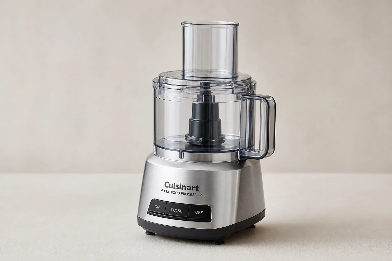 Small and large Cuisinart food processors side by side showing size comparison